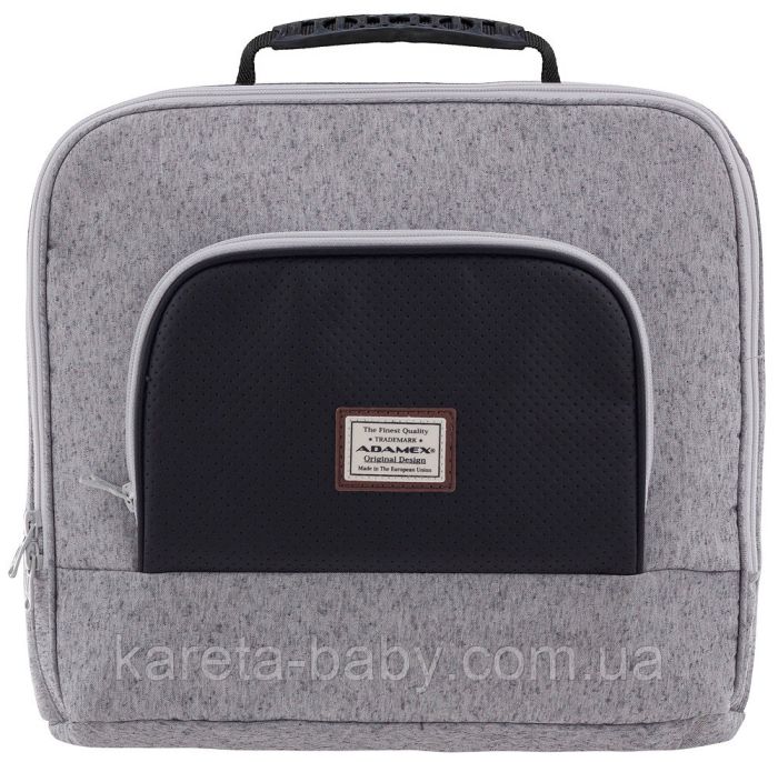 Коляска 2 в 1 Adamex Lucianо CR205 світло-сірий - чорна шкіра (видавлена крапка)