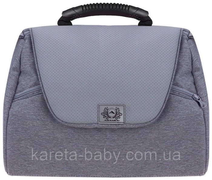 Коляска 2 в 1 Adamex Hybryd Plus BR204 світло-сірий - сіра шкіра (видавлена точка)