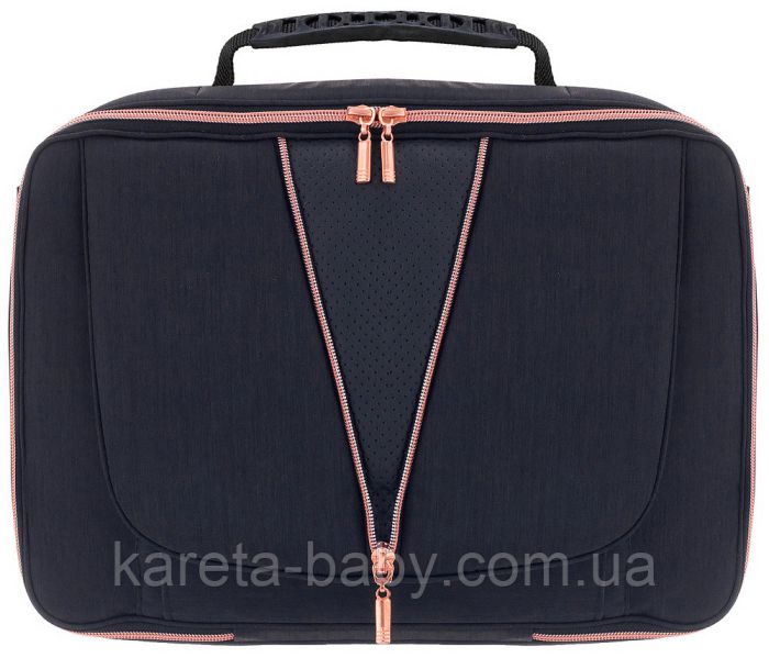 Коляска 2 в 1 Adamex Sierra Polar (Pink Gold) SR408 черный - черный кожа (перфорация)