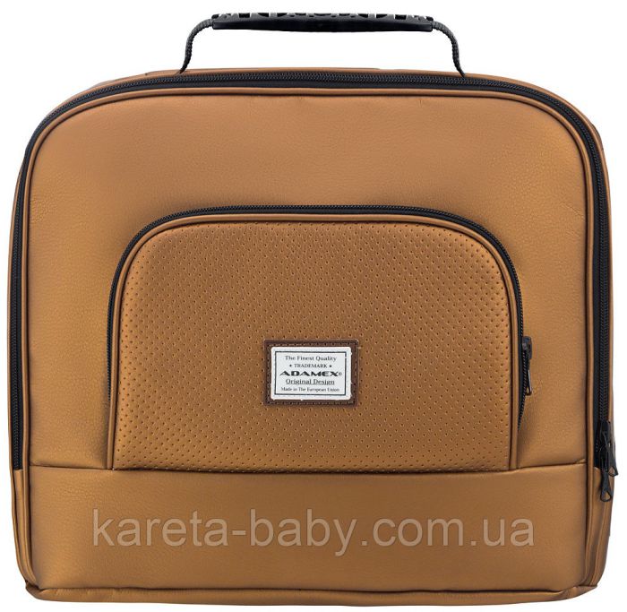 Коляска 2 в 1 Adamex Luciano шкіра 100% Y230 бронза (перламутр)