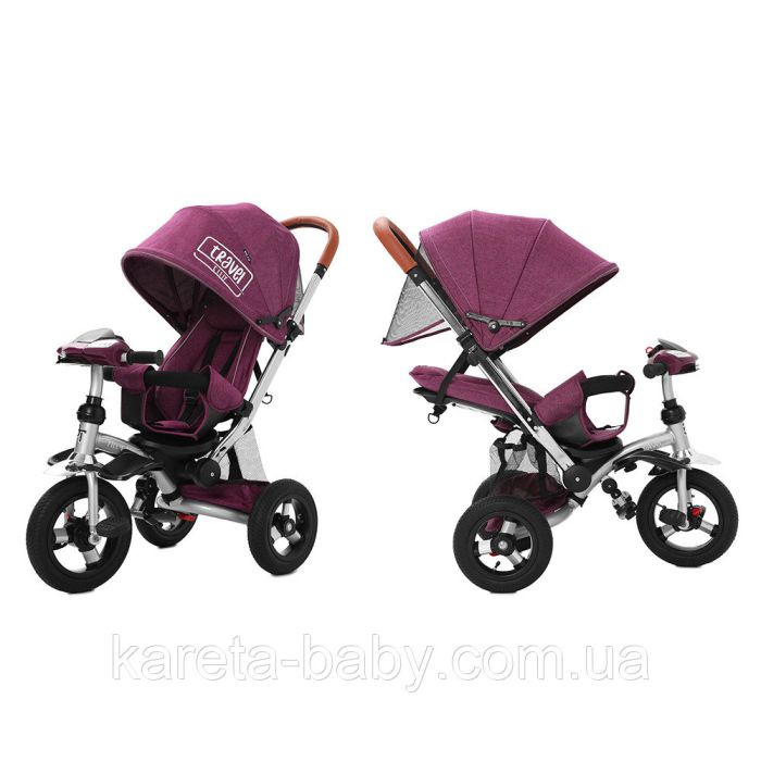 Велосипед триколісний TILLY TRAVEL T-387 Фіолетовий льон/1/