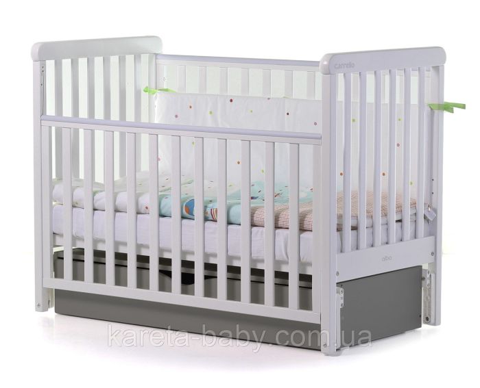 Детская кроватка CARRELLO Alba маятник с ящиком White