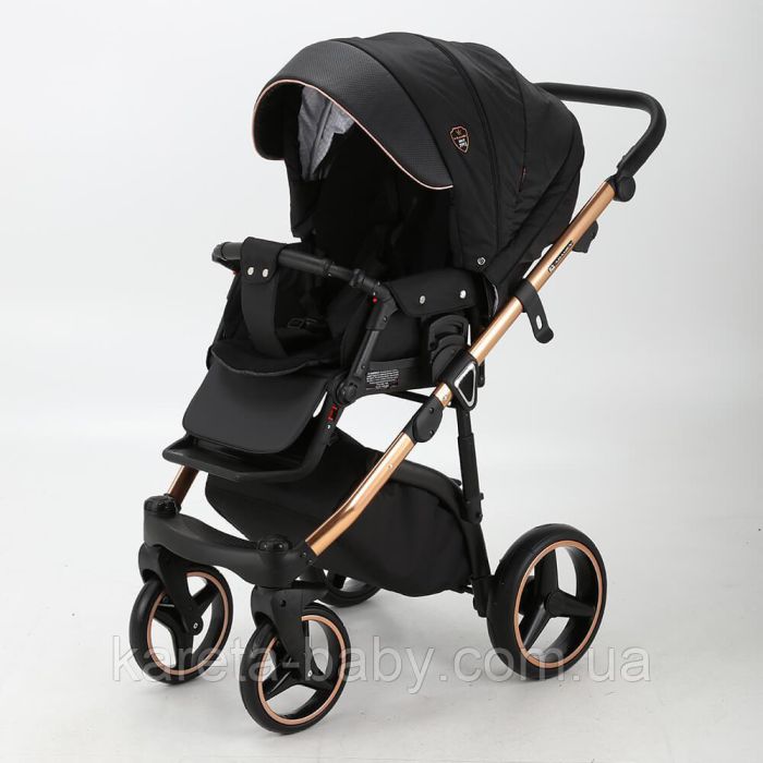 Коляска 2 в 1 Adamex Cortina CT-402 чорна