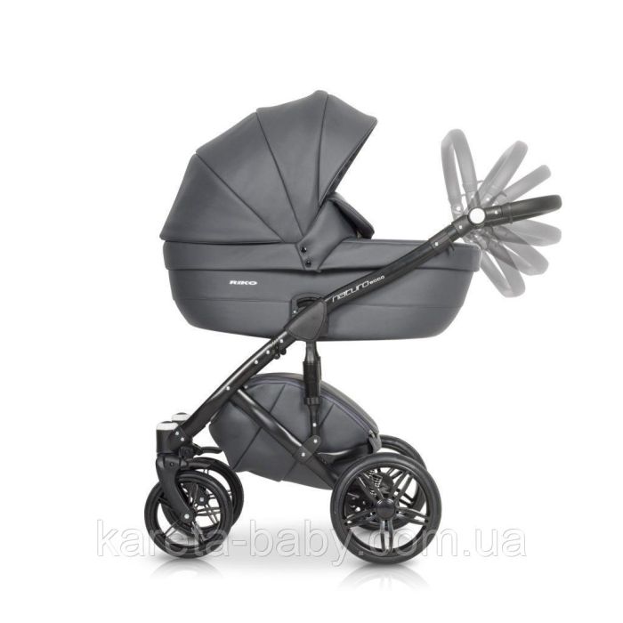 Коляска 2 в 1 Riko Naturo Ecco 04 Antracite