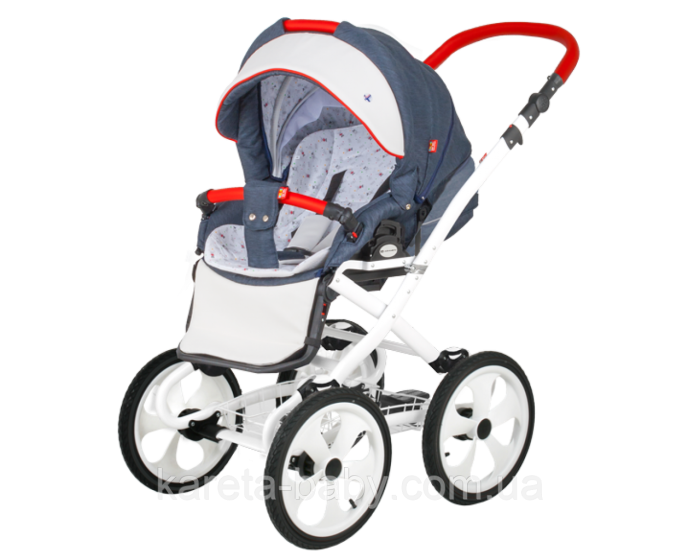 Коляска 2 в 1 Adamex Marcello R14 (серый+мята)