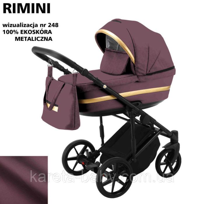 Коляска 2 в 1 Adamex Rimini ECO кожа 100% RI-248