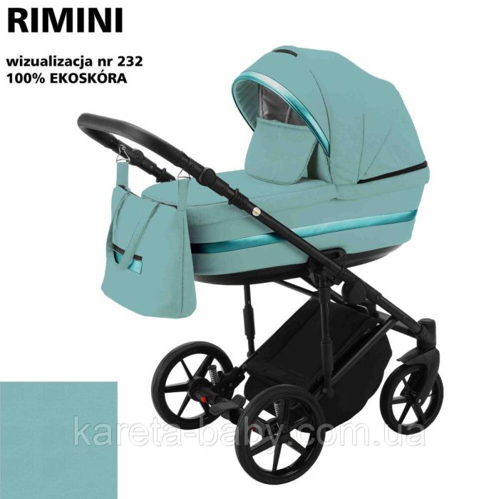 Коляска 2 в 1 Adamex Rimini ECO кожа 100% RI-232