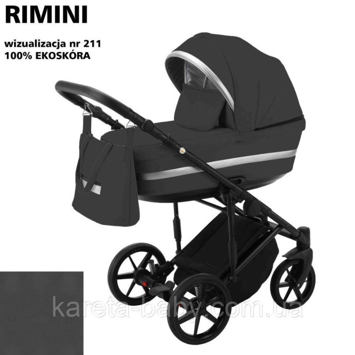 Коляска 2 в 1 Adamex Rimini ECO кожа 100% RI-211