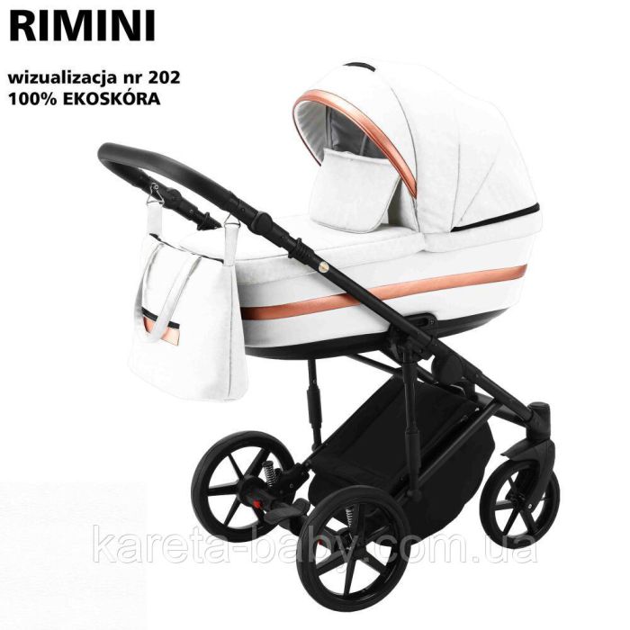 Коляска 2 в 1 Adamex Rimini ECO кожа 100% RI-202