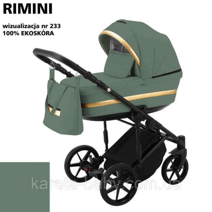 Коляска 2 в 1 Adamex Rimini ECO кожа 100% RI-233