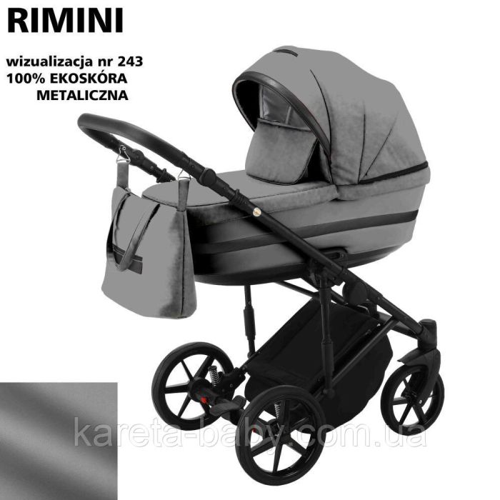 Коляска 2 в 1 Adamex Rimini ECO кожа 100% RI-243