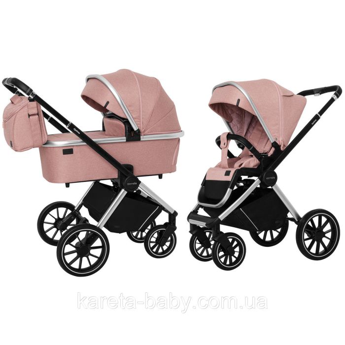 Коляска 2 в 1 CARRELLO Optima CRL-6503 Hot Pink в льне
