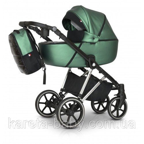 Коляска 3 в 1 Verdi Makan Elektro, metalik green, зеленый