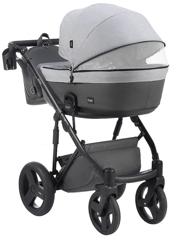 Коляска 2 в 1 Bair Play Plus Soft BPS-218 сірий - графіт (шкіра)