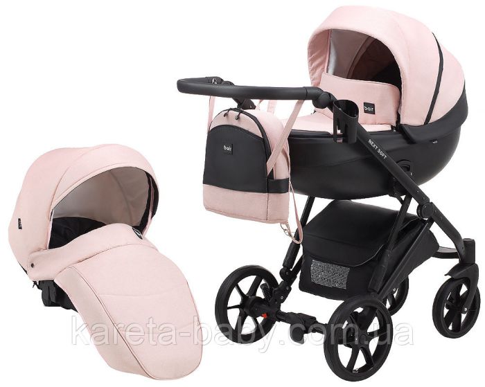 Коляска 2 в 1 Bair Next Soft 09 светло-розовый