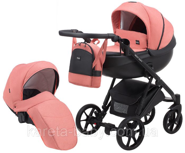 Коляска 2 в 1 Bair Next Soft 06 коралловый