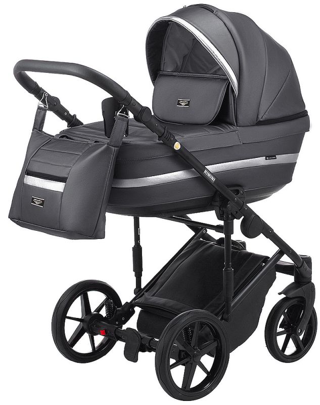 Коляска 2 в 1 Adamex Rimini ECO кожа 100% RI-211