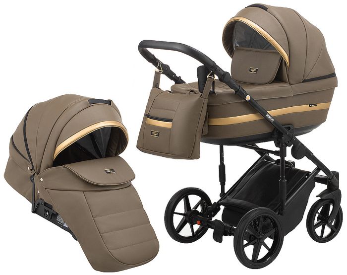 Коляска 2 в 1 Adamex Rimini ECO кожа 100% RI-217