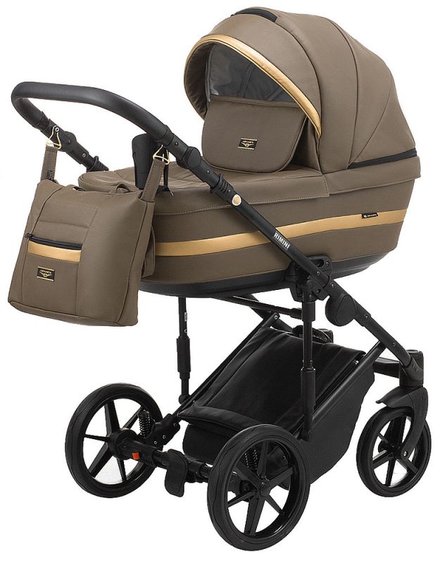 Коляска 2 в 1 Adamex Rimini ECO кожа 100% RI-217