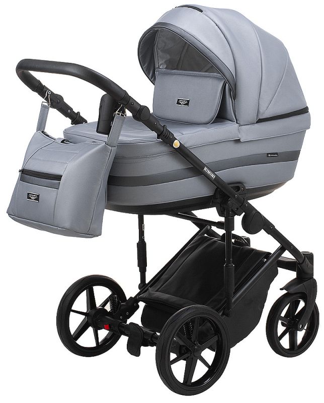 Коляска 2 в 1 Adamex Rimini ECO кожа 100% RI-243