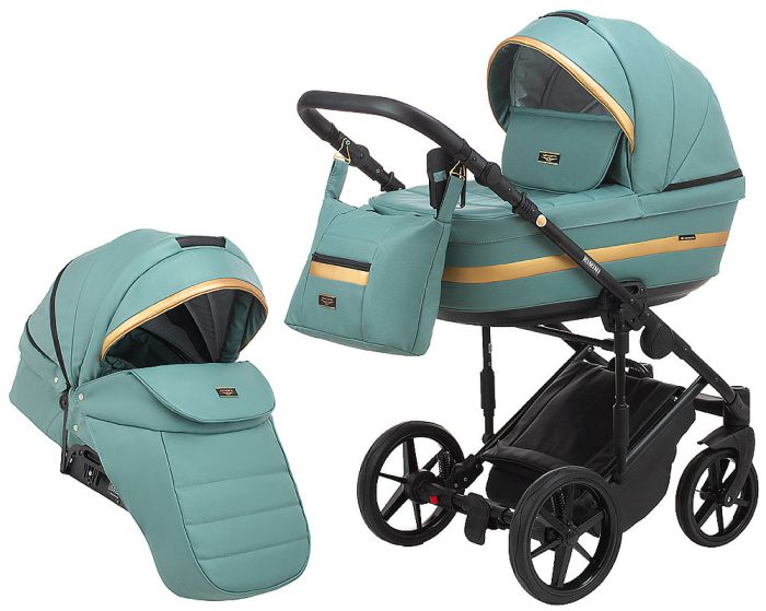 Коляска 2 в 1 Adamex Rimini ECO кожа 100% RI-233