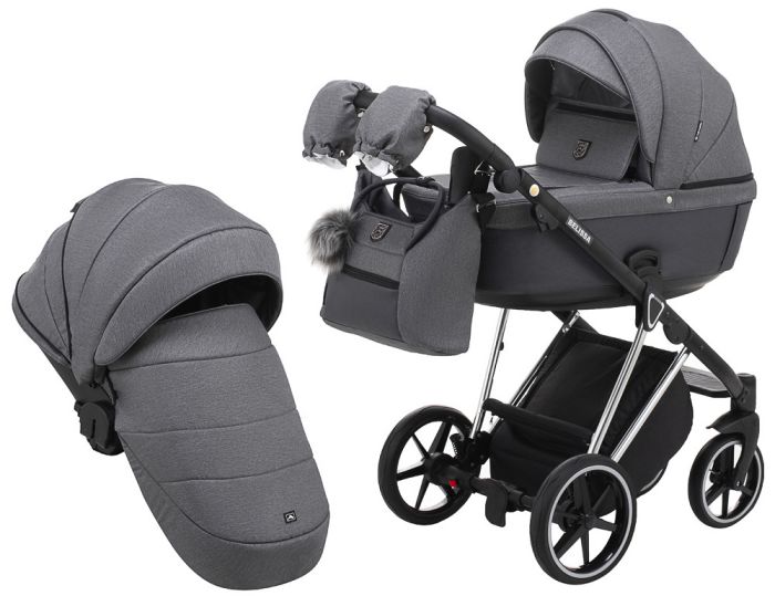 Коляска 2 в 1 Adamex Belissa Special Edidion (Chrome) PS-609