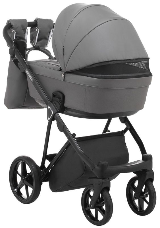 Коляска 2 в 1 Adamex Belissa ECO кожа 100% SA-4 темно-серый