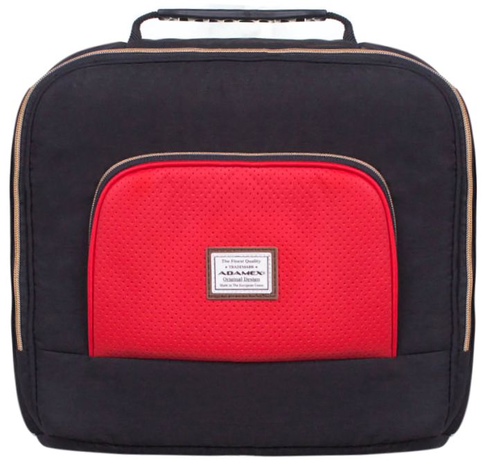 Коляска 2 в 1 Adamex Luciano Polar (Gold) Y804 красный (кожа) - черный