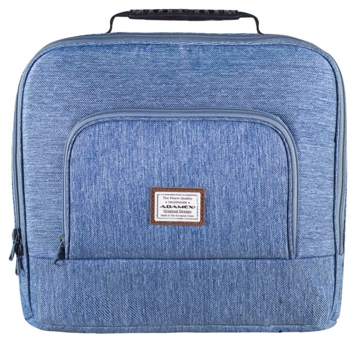 Коляска 2 в 1 Adamex Luciano jeans Q4 голубой