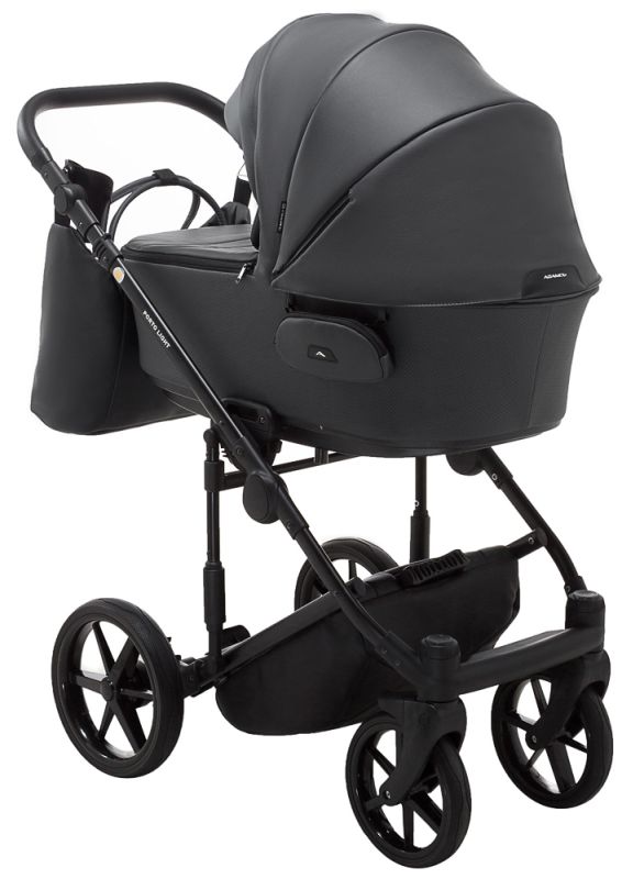 Коляска 2 в 1 Adamex Porto Light ECO кожа 100% SA-5 графит