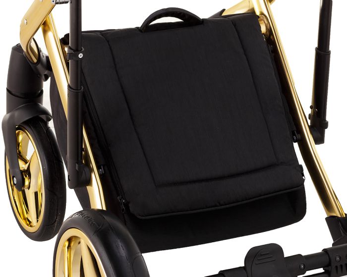 Коляска 2 в 1 Adamex Luciano Polar (Gold) Y800 коричневий (шкіра) - чорний