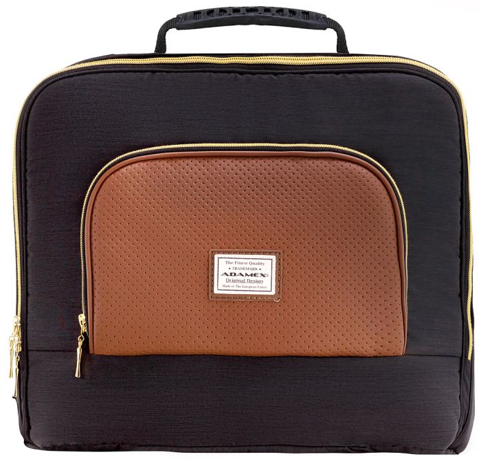 Коляска 2 в 1 Adamex Luciano Polar (Gold) Y800 коричневий (шкіра) - чорний