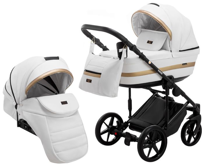 Коляска 2 в 1 Adamex Rimini ECO кожа 100% RI-200