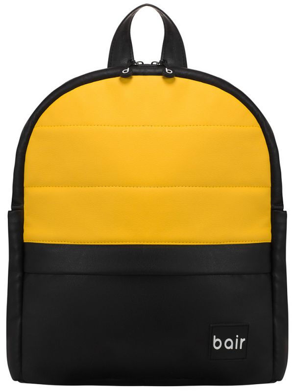 Коляска 2 в 1 Bair Kiwi кожа 100% BK-63/15 желтый - черный
