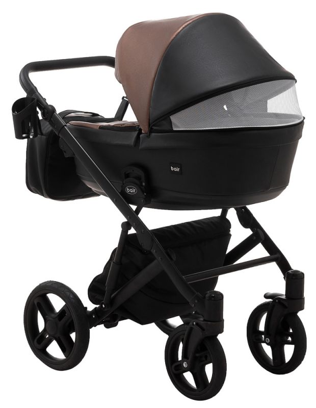 Коляска 2 в 1 Bair Kiwi кожа 100% BK-122 бронза