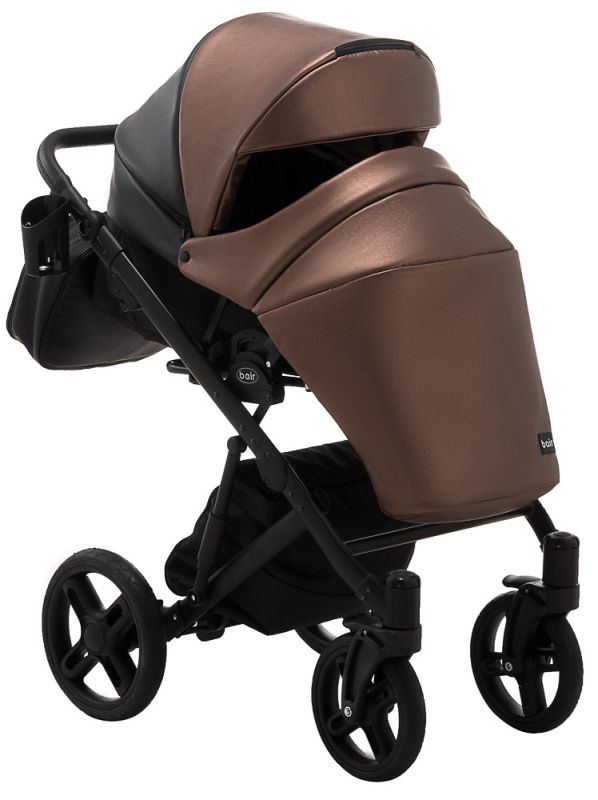 Коляска 2 в 1 Bair Kiwi кожа 100% BK-122 бронза