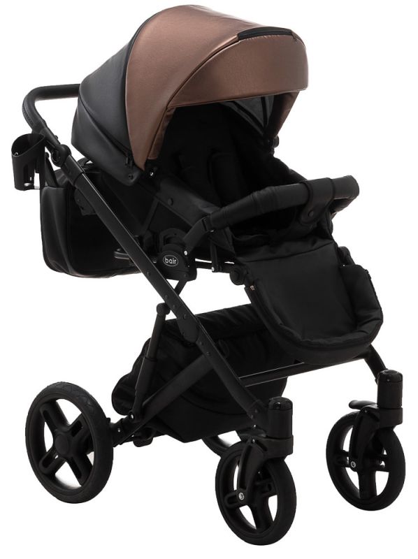 Коляска 2 в 1 Bair Kiwi кожа 100% BK-122 бронза