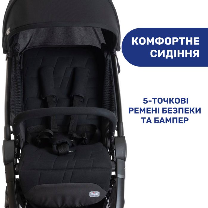 Прогулянкова коляска Chicco WE Black