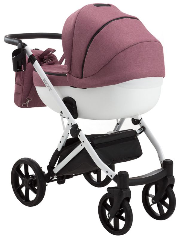 Коляска 2 в 1 Bair Next White Soft 70 темно-сиреневый