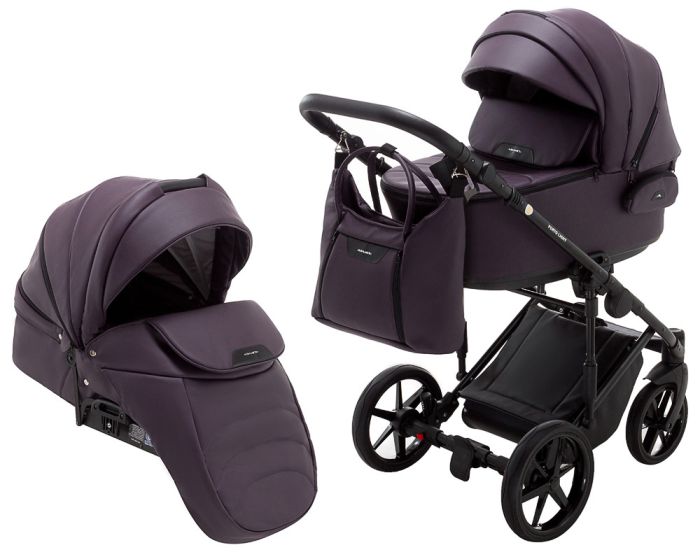 Коляска 2 в 1 Adamex Porto Light ECO кожа 100% SA-14 фиолетовый