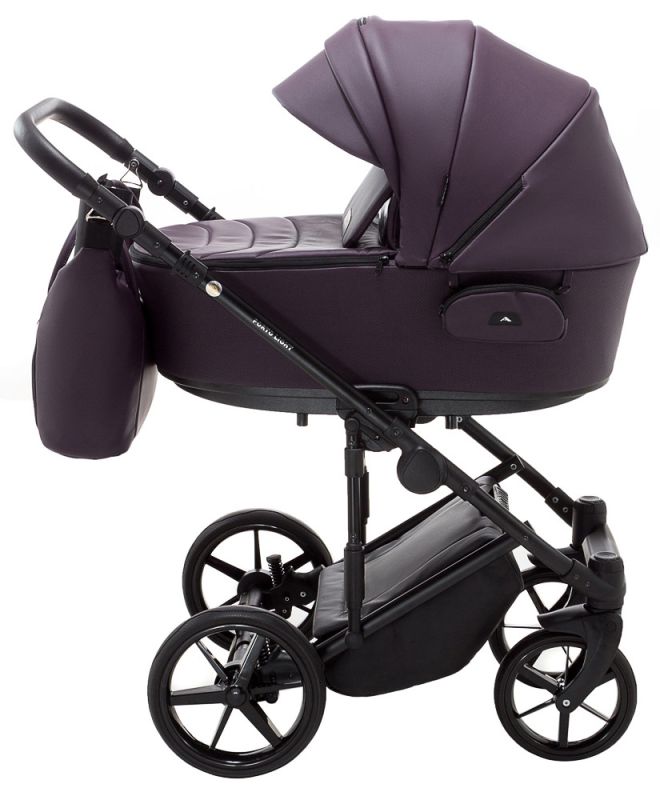 Коляска 2 в 1 Adamex Porto Light ECO кожа 100% SA-14 фиолетовый
