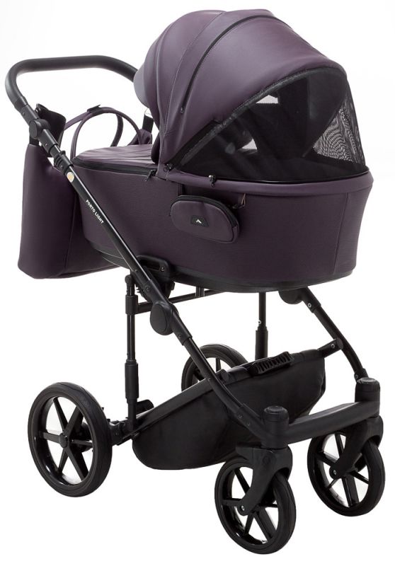 Коляска 2 в 1 Adamex Porto Light ECO кожа 100% SA-14 фиолетовый