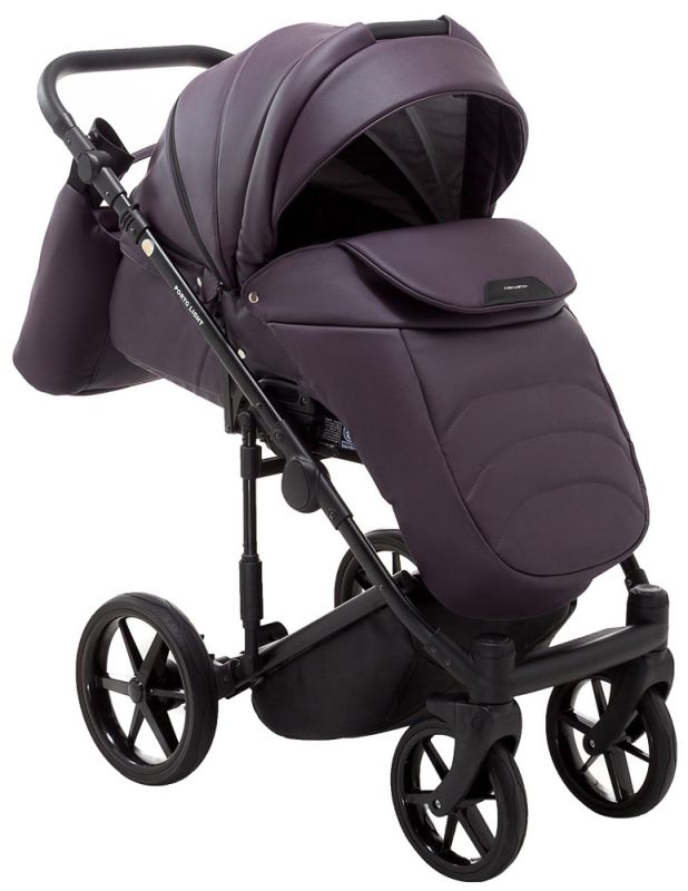 Коляска 2 в 1 Adamex Porto Light ECO кожа 100% SA-14 фиолетовый