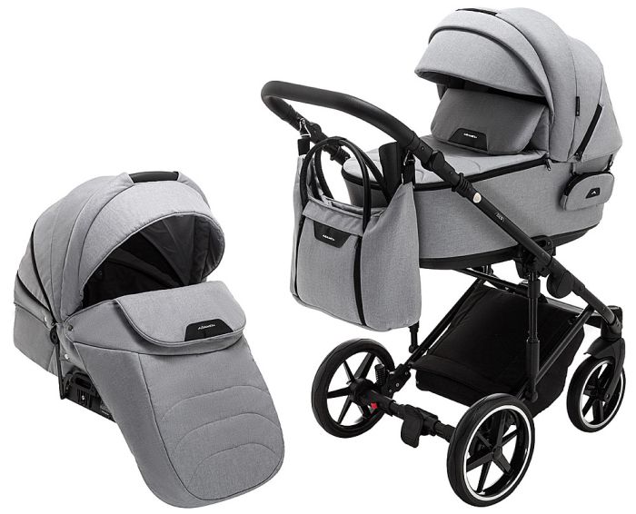 Коляска 2 в 1 Adamex Porto Light LUX TK-56 серый