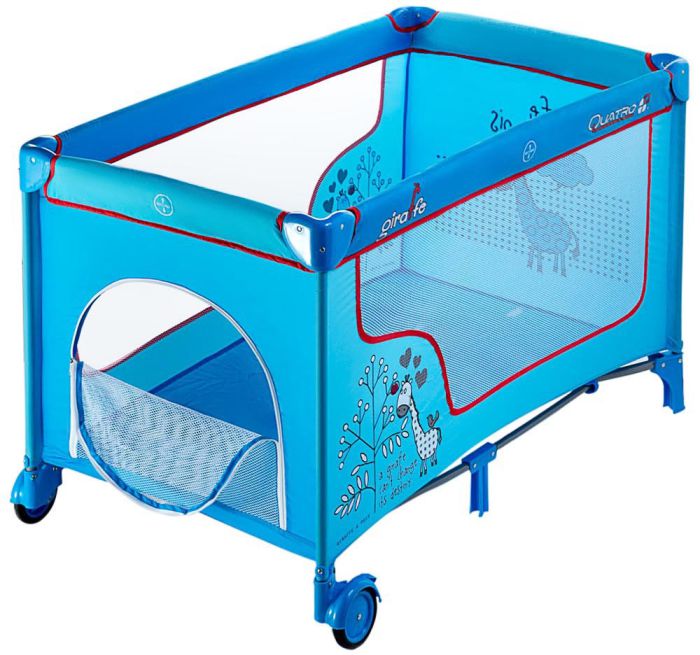 Манеж-кровать Quatro Giraffe P610SR blue