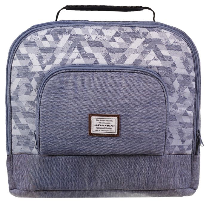 Коляска 2 в 1 Adamex Luciano jeans Q209 сірий (абстракція)