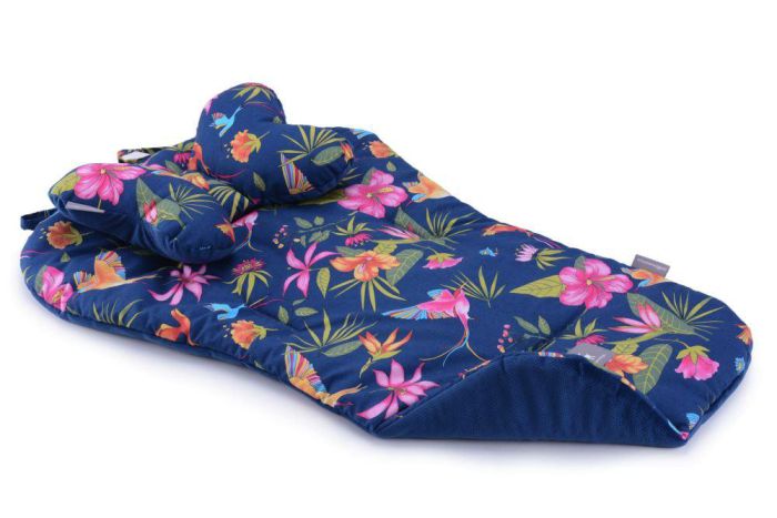 Матрас в коляску Cottonmoose Butterfly 552/81/145 rajaki ptak na granacie cotton velvet dark navy (синий
