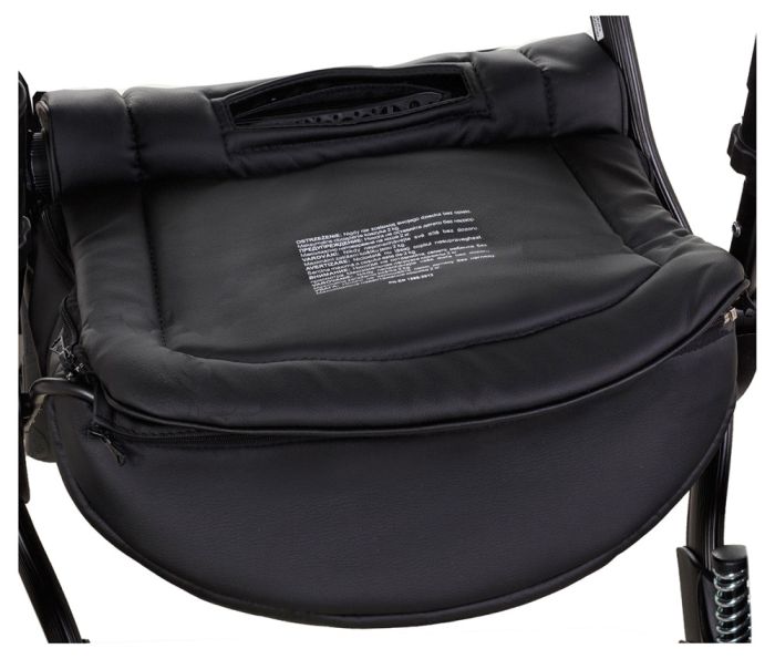 Коляска 2 в 1 Adamex Monte Deluxe Carbon шкіра 100% D104 рудий-карамель-білий