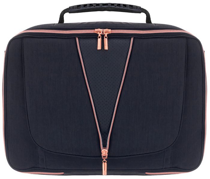 Коляска 2 в 1 Adamex Sierra Polar (Pink Gold) SR408 черный - черный кожа (перфорация)