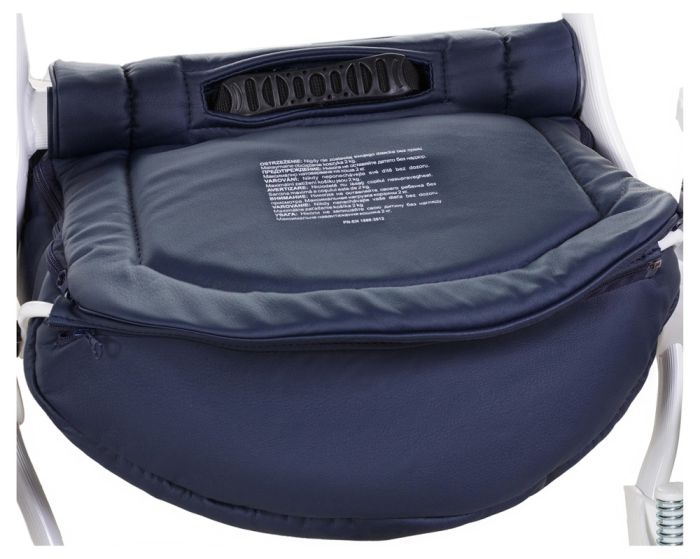 Коляска 2 в 1 Adamex Monte Deluxe Carbon кожа 100% D102 т.синий-красный-белый